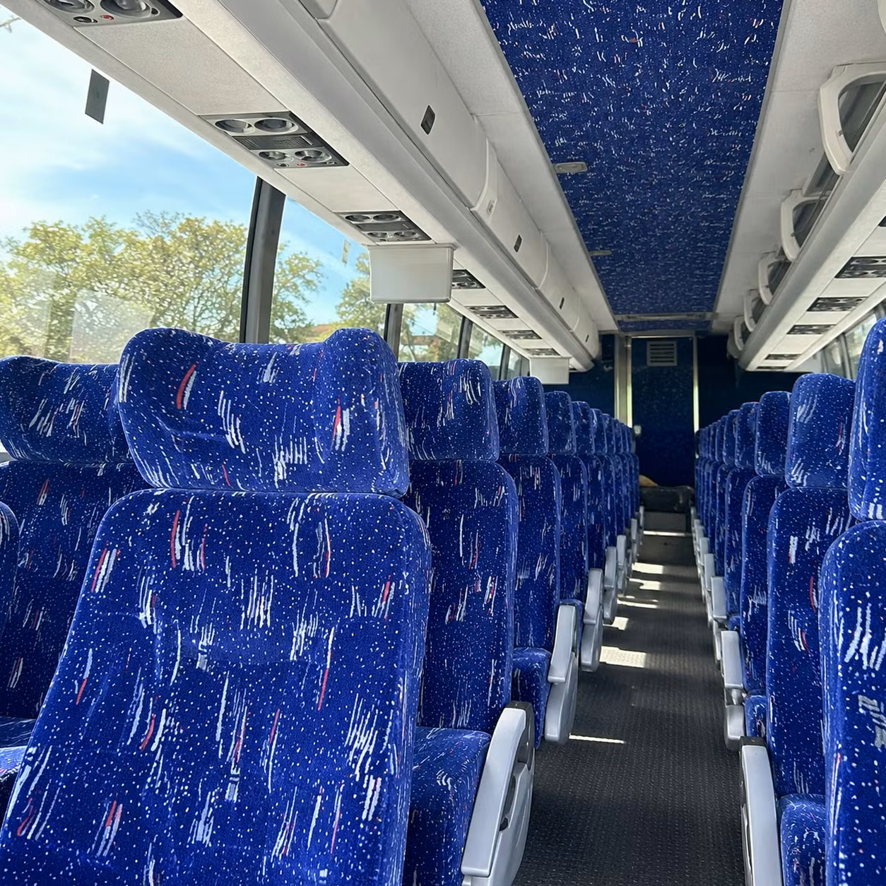 league city charter bus interior